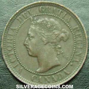 1900 Victoria Canadian Bronze Cent (Obverse)