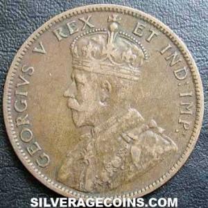 1911 George V Canadian Bronze Cent (Obverse)