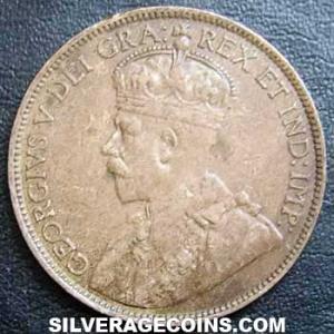 1913 George V Canadian Bronze Cent (Obverse)