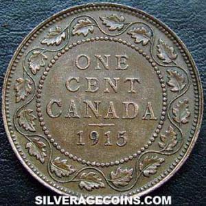 1915 George V Canadian Bronze Cent (Reverse)