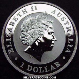 2011 P Elizabeth II Australian Dollar 1 Ounce Silver Koala (Obverse)