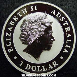 2012 P Elizabeth II Australian Dollar 1 Ounce Silver Koala (Obverse)