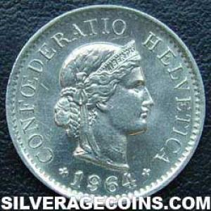 1964 B Swiss 5 Rappen (Obverse)