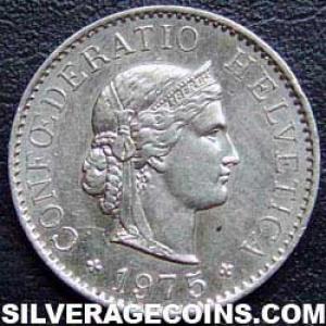 1975 Swiss 5 Rappen (Obverse)
