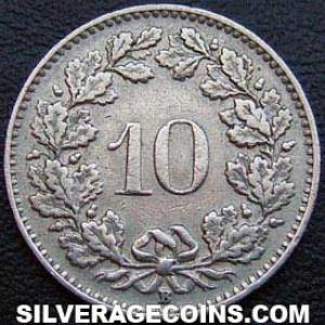 1947 B Swiss 10 Rappen (Reverse)