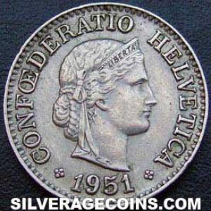1951 B Swiss 10 Rappen (Obverse)
