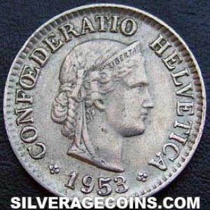 1953 B Swiss 10 Rappen (Obverse)