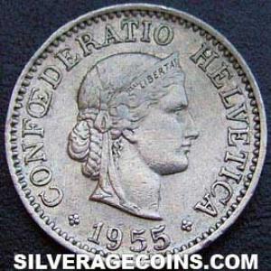 1955 B Swiss 10 Rappen (Obverse)