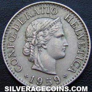 1959 B Swiss 10 Rappen (Obverse)