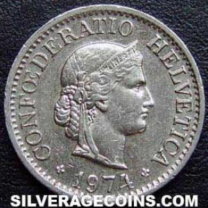 1974 Swiss 10 Rappen (Obverse)