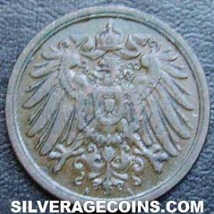 1906 A Wilhelm II German 2 Pfennig (Obverse)