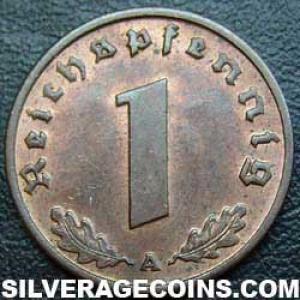 1937 A German Third Reich Bronze Reichspfennig (Reverse)