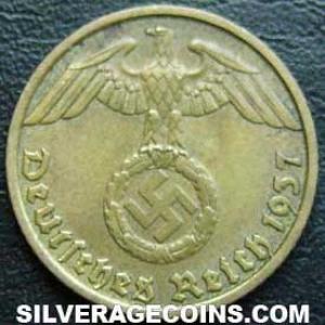 1937 D German Third Reich 5 Reichspfennig (Obverse)