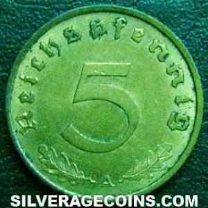 1938 A German Third Reich 5 Reichspfennig (Reverse)