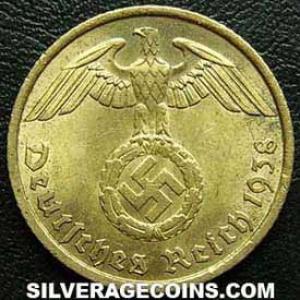 1938 F German Third Reich 10 Reichspfennig (Obverse)
