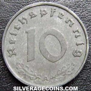 1941 A German Third Reich Zinc 10 Reichspfennig (Reverse)