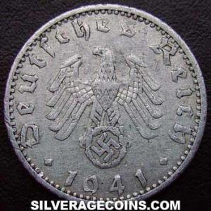 1941 A German Third Reich 50 Reichspfennig (aluminium) (Obverse)