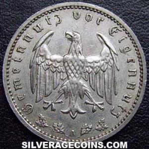 1936 A German Third Reich Reichsmark (Obverse)