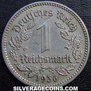 1936 A German Third Reich Reichsmark (Reverse)