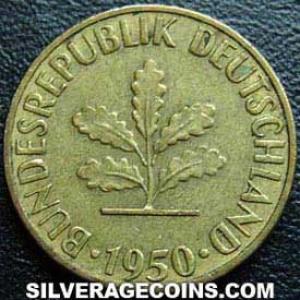 1950 D German Federal Republic 5 Pfennig (Obverse)
