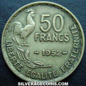 50 Francos Franceses 1952 (Reverso)