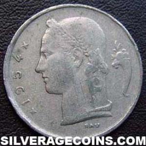 1954 Leopold III Belgian Franc (French, coin) (Reverse)