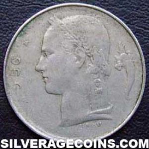 1956 Leopold III Belgian Franc (French, coin) (Reverse)