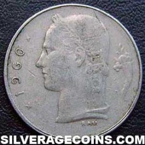1960 Leopold III Belgian Franc (French, coin) (Reverse)