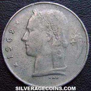 1962 Leopold III Belgian Franc (French, coin) (Reverse)