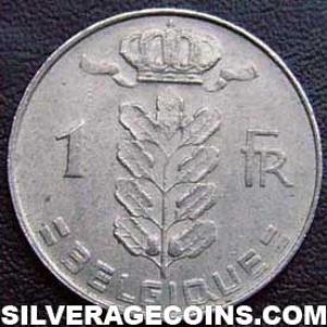 1971 Leopold III Belgian Franc (French, coin) (Obverse)