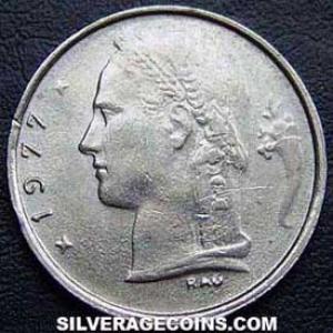 1977 Leopold III Belgian Franc (French, coin) (Reverse)