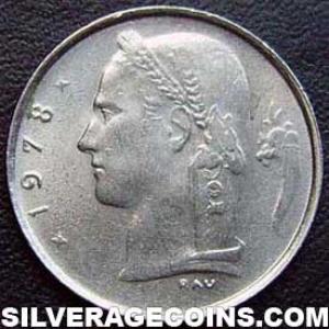1978 Leopold III Belgian Franc (French, coin) (Reverse)