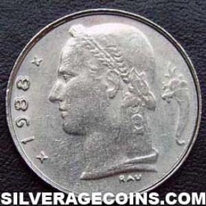 1988 Leopold III Belgian Franc (French, coin) (Reverse)
