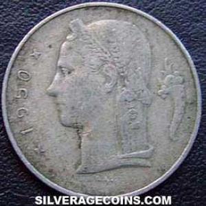 1950 Leopold III Belgian Franc (Dutch) (Reverse)