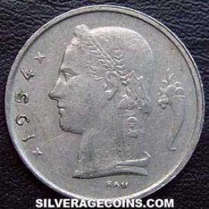 1954 Leopold III Belgian Franc (Dutch) (Reverse)