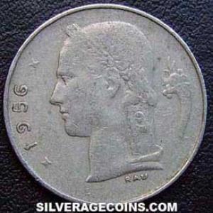 1956 Leopold III Belgian Franc (Dutch) (Reverse)