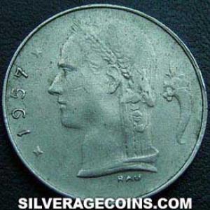 Franco Belga de Leopoldo III (Neerlandés) 1957 (Reverso)