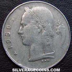 1959 Leopold III Belgian Franc (Dutch) (Reverse)