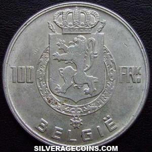 1949 Leopold III Belgian Silver 100 Francs (Dutch) (Obverse)