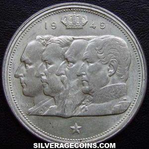 1949 Leopold III Belgian Silver 100 Francs (Dutch) (Reverse)
