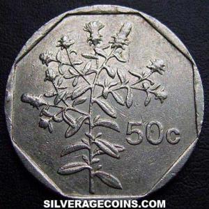 1995 Maltese 50 Cents (Reverse)
