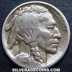 1913 United States "Buffalo Nickel" 5 Cents (mound) (Obverse)