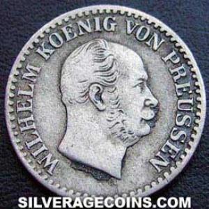 1865 A Wilhelm I Prussian Billon Silbergroschen (Obverse)