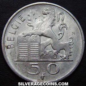 1951 Leopold III Belgian Silver 50 Francs (Dutch) (Obverse)