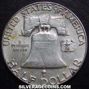 1951 United States "Franklin" Silver Half Dollar (Reverse)
