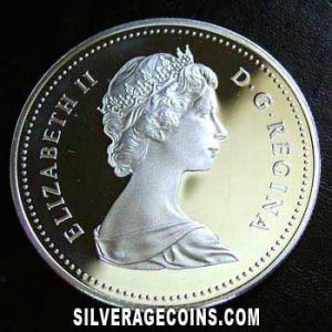 1982 Elizabeth II Canadian Silver Dollar (Regina) (Obverse)