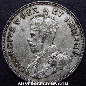 1922 George V East African Billon Shilling (Obverse)