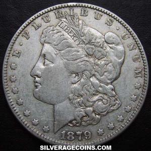 1879 United States "Morgan" Silver Dollar (Obverse)
