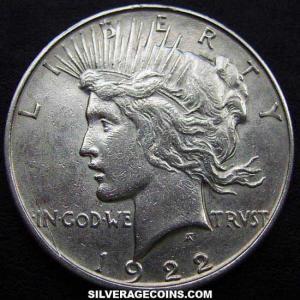 1922 D United States "Peace" Silver Dollar (Obverse)