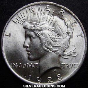 1923 United States "Peace" Silver Dollar (Obverse)